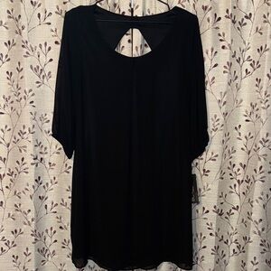 Black Dress with Shear 3/5 Sleeves